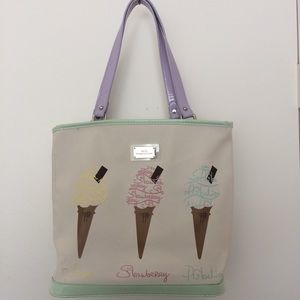 Lulu Guinness Leather Ice Creme Theme Purse